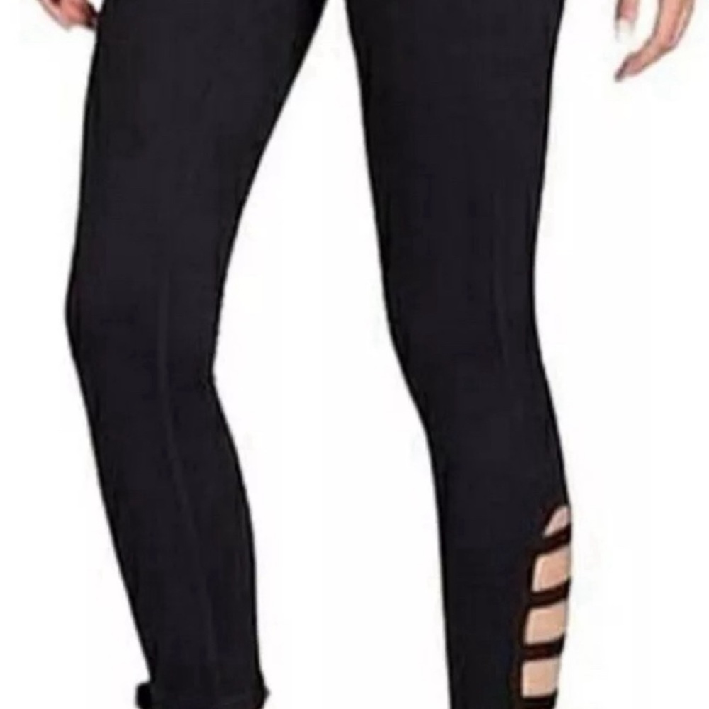 JoyLab Leggings Black Women’s High Rise 7/8 Lattice Design Small Excellent Cond